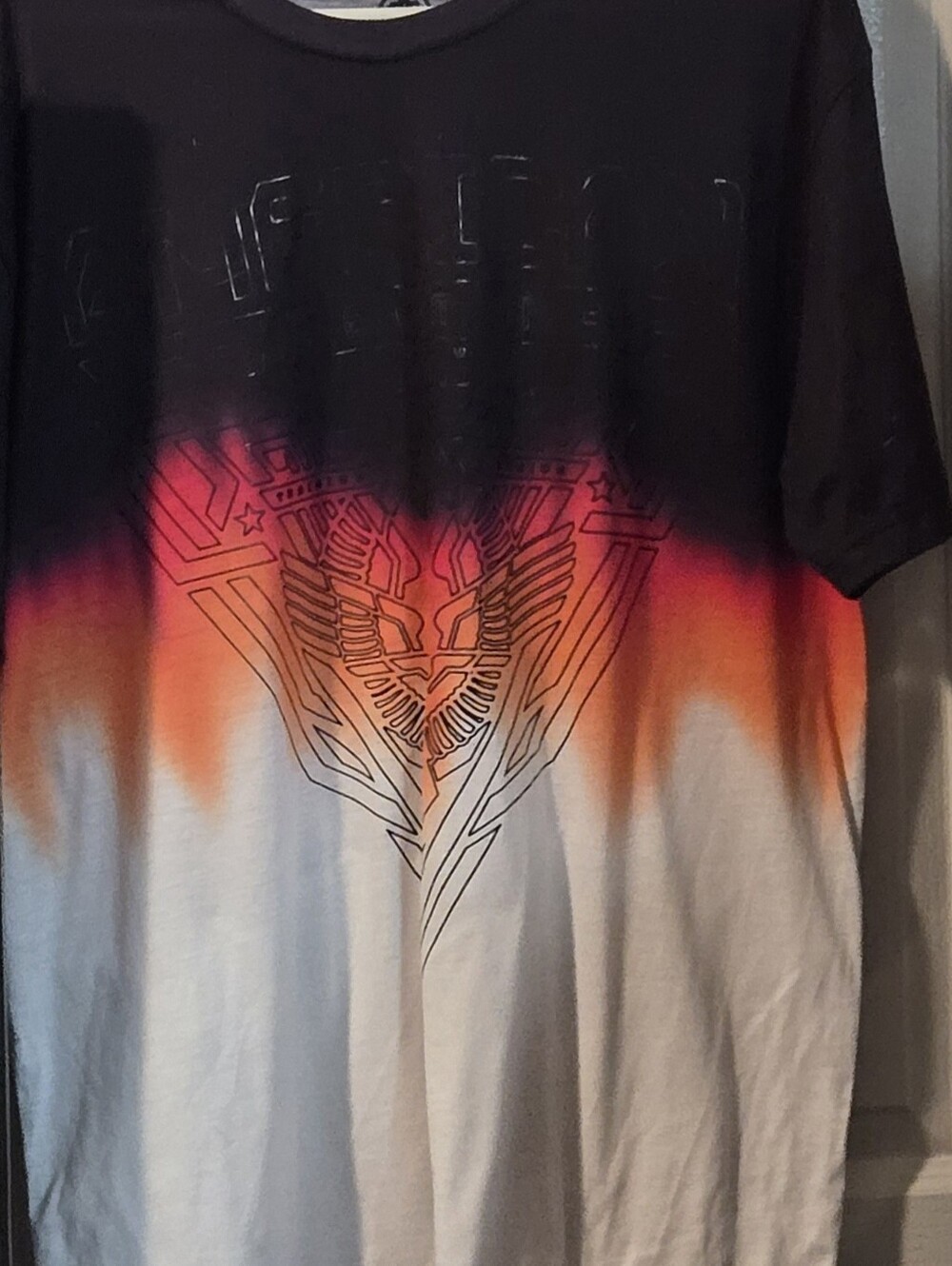 American Fighter Ombre Graphic Tee in Black, Pink, Orange, White